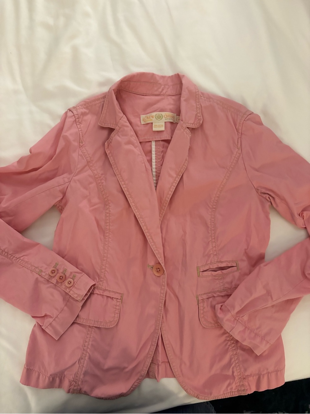 J. Crew chino Women's Pink Single-Button Casual Blazer